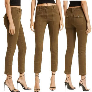 RAMY BROOK | Arizona Cargo Pants in Clover | Olive Green High Waisted Ankle | 28